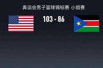美国男篮小组赛连胜南苏丹，比分103-86；库里投篮9中1