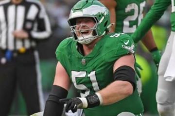 NFL新动态：老鹰中锋尤根斯喜提4年续约