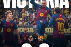 西甲战报：巴萨客场2-0胜比利亚雷亚尔，拉菲尼亚点射建功，亚马尔破门锁定胜局