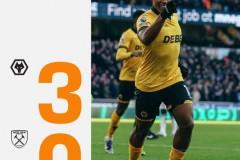 狼队3-0大胜西汉姆联，迎来英超首胜
