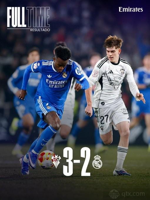 皇马2-3阿尔瓦塞特