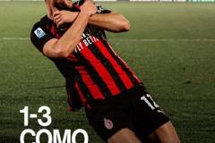 意甲赛况，科莫1-3不敌AC米兰，米兰仅差榜首3分