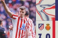 马德里竞技3-0大胜马洛卡，瑟洛特破门 阿尔马达建功