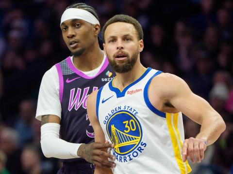 NBA常规赛勇士vs森林狼，双方首发阵容公布，勇士多名球员缺席阵容再度变阵