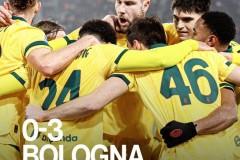 意甲博洛尼亚0-3AC米兰，米兰22轮保持不败纪录