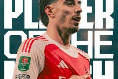 哈弗茨荣膺英联杯半决赛次回合队内最佳，绝杀助球队获胜