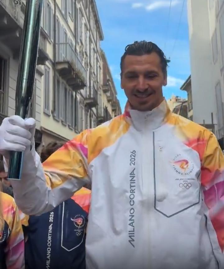 米兰名宿伊布，参与2026冬奥会圣火传递