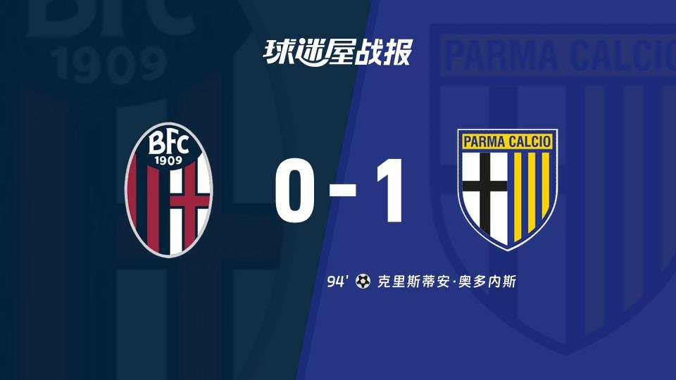 【意甲联赛第24轮】博洛尼亚vs帕尔马比赛结果：博洛尼亚(0-1)帕尔马比分战报(2026年02月08日)