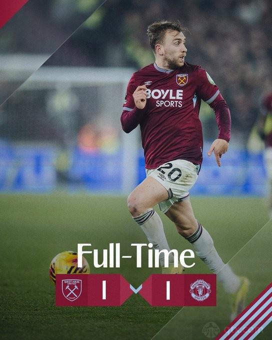 西汉姆联1-1曼联