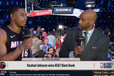 约翰逊透露，五天前才接到扣篮大赛邀请，仅用两天时间进行练习