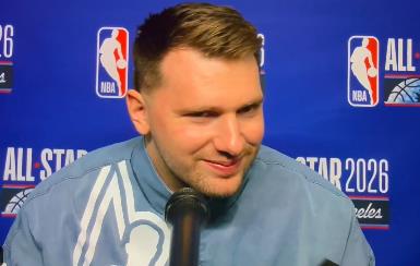 东契奇回应是否出战湖人对阵快船的比赛，微笑表示到时候再说