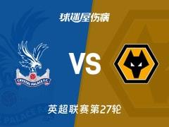 2026年02月22日 英超联赛第27轮，水晶宫vs狼队最新伤病名单