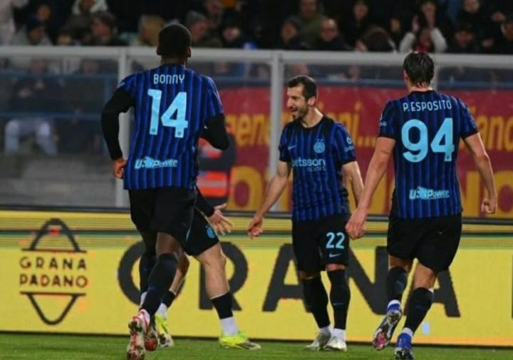 国米本赛季意甲角球得分15次，同期五大联赛排名第一