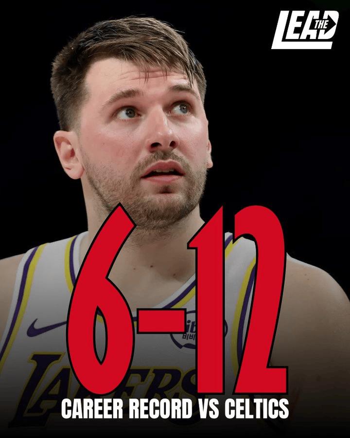 东契奇生涯对凯尔特人战绩仅6胜12负，对阵单支球队胜率排名倒数第二