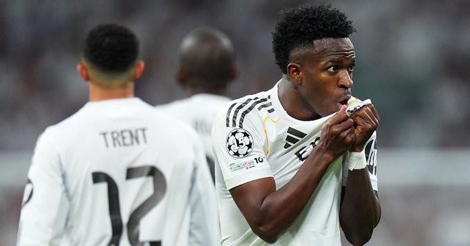 晋级功臣，维尼修斯首次在欧冠淘汰赛双回合均有进球表现