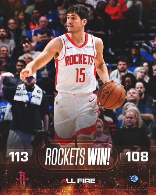 火箭轰出21-0攻击波客场19分逆转魔术