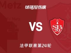 2026年03月02日 法甲联赛第24轮，梅斯vs布雷斯特最新伤病名单