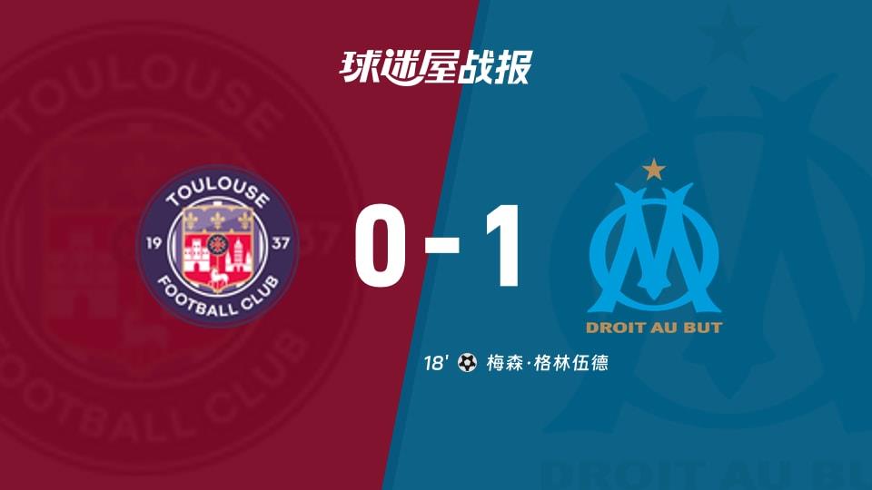 【法甲联赛第25轮】图卢兹vs马赛比赛结果：图卢兹(0-1)马赛比分战报(2026年03月08日)
