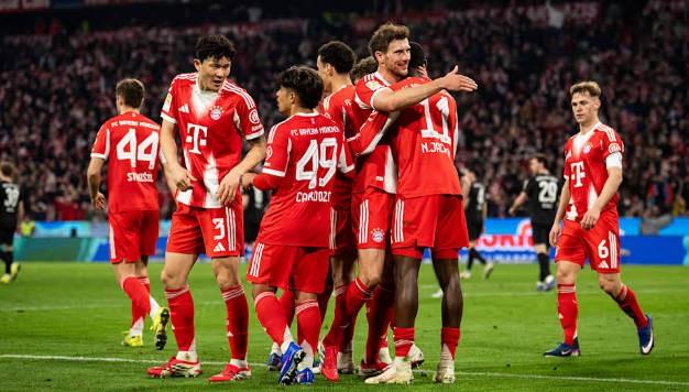 拜仁本赛季德甲20次单场进3球，有望刷新队史单赛季进球纪录