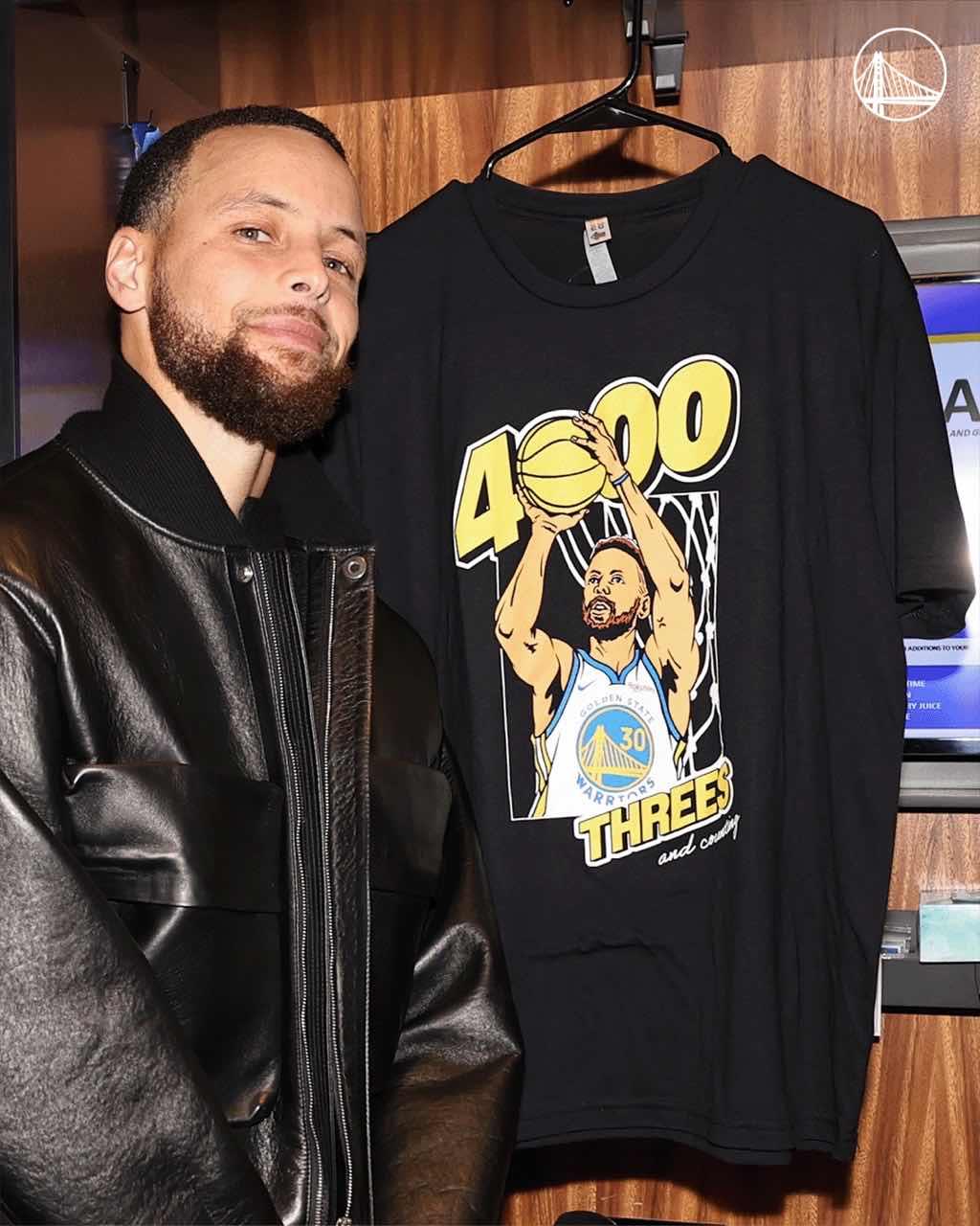 库里生涯4000记三分达成一周年，勇士社媒晒照庆祝38岁生日