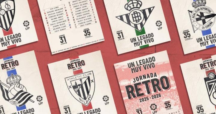 西甲联赛16家俱乐部复古比赛日球衣发布，球迷期待满满