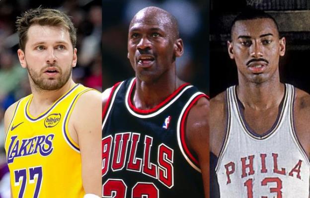 三位球员生涯场均得分29，东契奇乔丹张伯伦