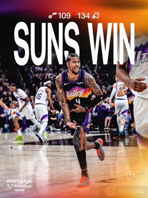 太阳主场134-109大胜爵士