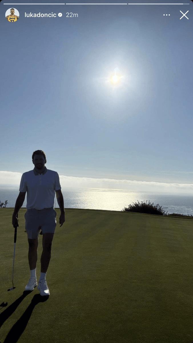 东契奇晒高尔夫照，身材变化引热议