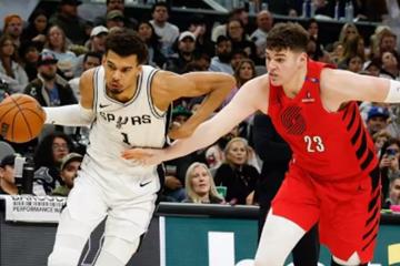 官网预测马刺4-1淘汰开拓者！文班季后赛首秀，篮板之争成关键