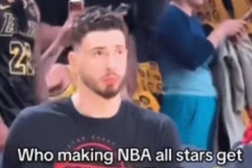 肃然起敬？申京：真不是特意站起来致敬詹姆斯，只是掏东西而已