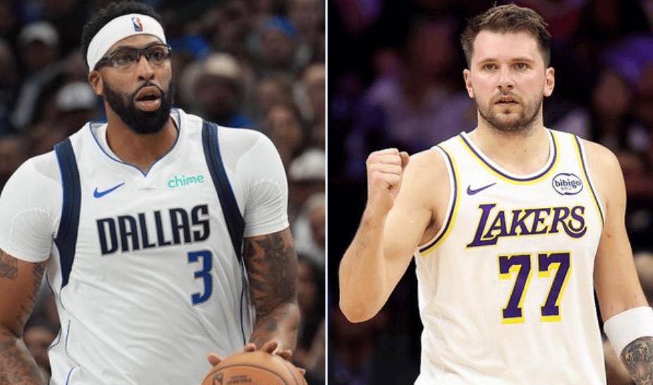 美媒调侃浓眉与东契奇得分对比，独行侠生涯浓眉587分，东契奇三月单月砍下591分