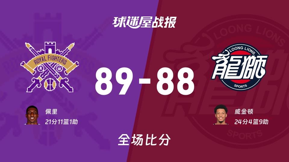 CBA北控vs广州战报：89-88，佩里21 11 1