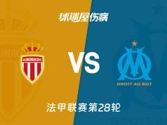 2026年04月06日，法甲联赛第28轮摩纳哥vs马赛伤病名单更新