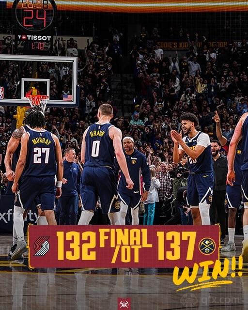 开拓者加时憾负掘金